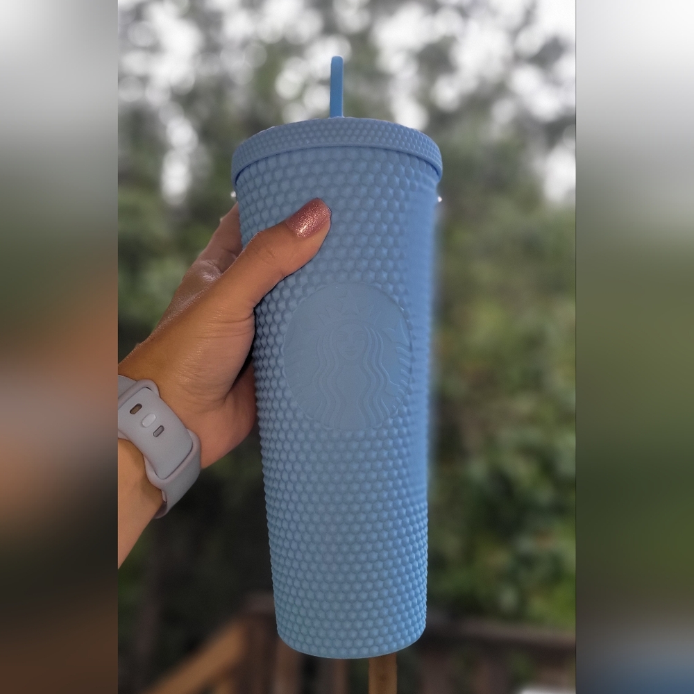 Matte sky blue studded cup